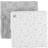Pippi Filt 70x70 2-pack Vit/Ljusgrå m. Björnar/Fotspår One Size Baby Filt
