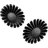 Georg Jensen Daisy Earrings - Silver/Black