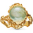 Maanesten Goddess Ring - Gold/Green