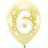 PartyDeco Ekologisk sifferballong siffra 6 (6st)