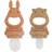 Konges Sløjd Fruit Feeding Pacifier Bunny 2-pack Almond/Terracotta