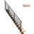 Dolle Sydney Ligeløb Sort 9005-PURE Hvidolieret 222-270 cm