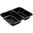 Bakke 2-rum 2227-2K 227x178x43 mm CPET Sort OMPAK 4 ps x 90 stk/krt,4x90 stk/krt