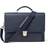 Aspinal of London Mens Blue Pebble Leather City Laptop Briefcase