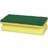 Abena Skuresvamp 14x7x4,2cm Grøn/gul, nylon/polyester/polyether, grov skureeffekt -10stk