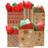 Elcoho 24 Pieces Christmas Kraft Bags Christmas Gift Paper Bags Holiday Party Bag with 30 Sheets Christmas Tissue Paper for Christmas Decorations