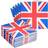 100 Pack Uk Flag Napkins with Uk Flag Design, for England Party Supplies, Party Supplies 6.5 In Red