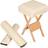 tectake Hocker 2 Lagerungsrollen Beige