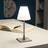 Fabas Luce LED Tischleuchte nickel satiniert Bordlampe