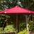 Burgundy Accessories Charles Taylor Wooden Parasol Green