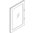 CUBIC Låge M/st.Rud Trs2x2 Bxh374x374 Yderdør S 0502-Y (x210cm)