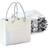 24 Pack Mini Metallic Silver Gift Bags with Rope Handles, Reusable Paper Gift Bags (6 x 5 x 2.5 In)