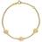 Lund Copenhagen Marguerite Armbånd - Guld/Hvid