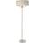 Endon Highclere Chrome/Natural Floor Lamp 160cm