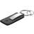 Fred Bennett Mens Black Leather and Alloy Rectangle Key Chain Keyring Key Holder & Gift Box