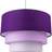 Happy Homewares Contemporary Round Triple Tier Purple/Lilac Pendant Lamp