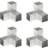 vidaXL stolpebeslag Y-form 4 stk. 81x81 galvaniseret metal 2stk