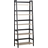 Beliani Ladder Shelf Light Wood and Black CROYDON