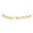 Folat Banner Happy Birthday Guld Sort