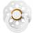 Bibs sut i naturgummi, Rund BOHEME White Singlepack 2 6-18 mdr