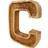 Geko Hand Carved Wooden Embossed Letter C