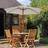 OutSunny 2.5m Wood Wooden Garden Parasol Shade