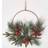 Homescapes Round Metal Hoop Traditional Christmas Wreath Decoration