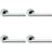 Loops 4x PAIR Straight Mitred Bar Handle on Round Rose Concealed Fix