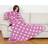 Kanguru Deluxe Pop Plaid Tæppe Grå, Pink, Hvid