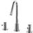 Beliani 3 Bathroom Basin Tap Silver, Chrome