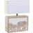 Dkd Home Decor Brown White Bordlampe