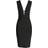 Bebe Plunge Neck Bandage Dress - Black