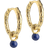 ENAMEL Copenhagen Belle Hoops - Gold/Blue