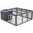 Pawhut Rabbit Hutch Small Animal Guinea Pig House with Openable