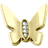Dyrberg/Kern Freedom Ring Topping - Gold/Transparent