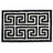 Classic Collection Badrumsmatta Entrance 60x90 Svart, Vit cm