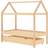 vidaXL Cot Frame with Drawer Solid Pine 30.3x57.5"