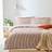 The Linen Yard Striped Duvet Cover Brown, Red