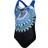 Speedo Girl's Digital Placement Splashback Swimsuit - Black/Blue Flame/White/Mercurial Blue