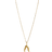 ENAMEL Copenhagen Wishbone Necklace - Gold/Transparent