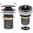vidaXL Push Drain without Overflow Function Grey 6.4x6.4x9.1 cm