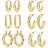 17 MILE Jewelry Hoop Earrings Set - Gold