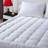 Easeland Quilted Mattress Cover White, Blue, Grey (190.5x137.2cm)