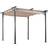 OutSunny 3X3M Pergola Metal Gazebo Porch Awning Retractable