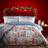 Furn. Festive Town Reversible Duvet Cover Red, Blue, White