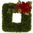 Nearly Natural Tea Leaf & Poinsettia Square Wreath