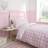 Catherine Lansfield Bianca Linens Check Stripe Cotton Påslakan Vit, Rosa