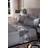Sienna Crushed with Pillow Case Duvet Cover Grey, Silver