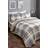 Dreamscene Denim Check Duvet Cover Blue, Yellow, Grey