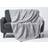 Homescapes Rajput Ribbed Throw Blankets Silver, Grey (200x137cm)